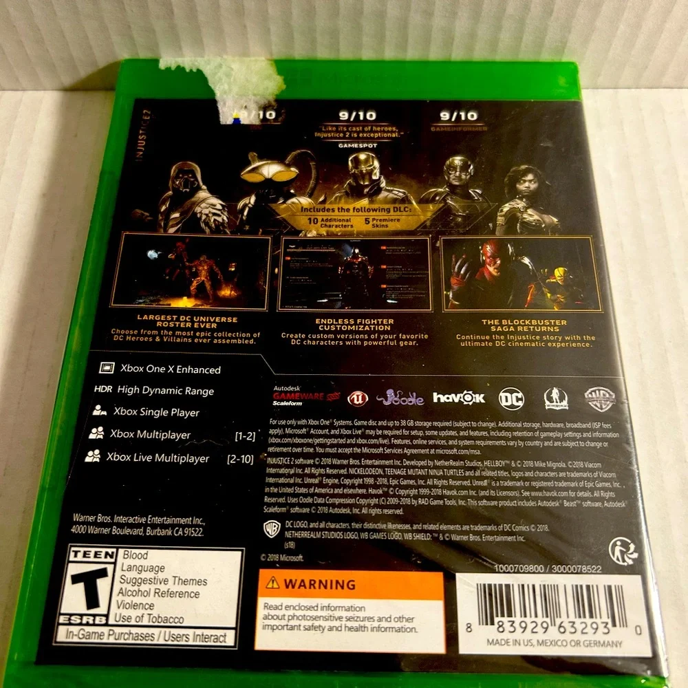 SEALED** Injustice 2 Legendary Edition - Microsoft Xbox One